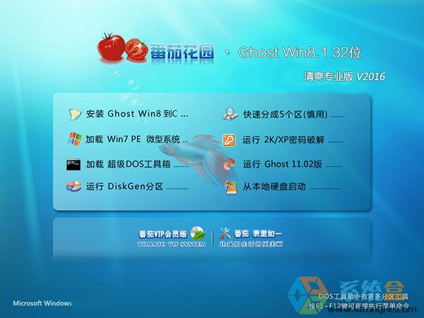 ѻ԰ GHOST WIN8.1 32λˬרҵ V2016.09